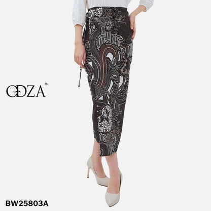 ODZACLASSIC Odza Set Couple Batik Pria Wanita Kemeja Hem Lengan Panjang Jumbo Rok Lilit Kebaya Modern Cakrabuana Baju Katun Motif Pasangan Kain Slim Fit Setelan Atasan Seragam Kombinasi