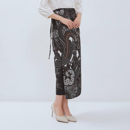ODZACLASSIC Odza Set Couple Batik Pria Wanita Kemeja Hem Lengan Panjang Jumbo Rok Lilit Kebaya Modern Cakrabuana Baju Katun Motif Pasangan Kain Slim Fit Setelan Atasan Seragam Kombinasi