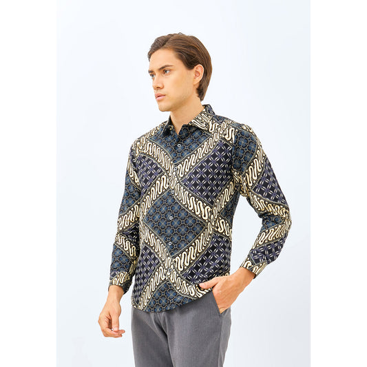 Odza Baju Batik Laki Laki Jumbo Premium Modern Lengan Panjang Pekalongan Solo Ebhisa