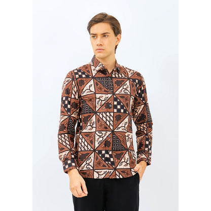 Odzaclassic Kemeja Batik Pria Lengan Panjang Modern Slim Fit Pramarta