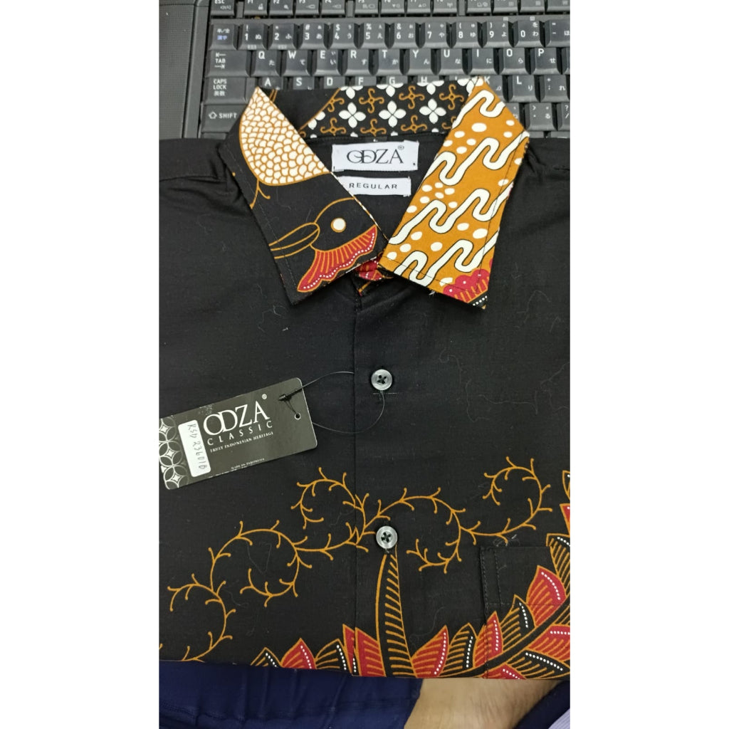Odza Baju Kemeja Batik Lengan Pendek Regular Fit Pria Dewasa Modern Chandrakanta
