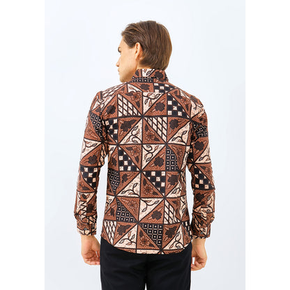 Odzaclassic Kemeja Batik Pria Lengan Panjang Modern Slim Fit Pramarta