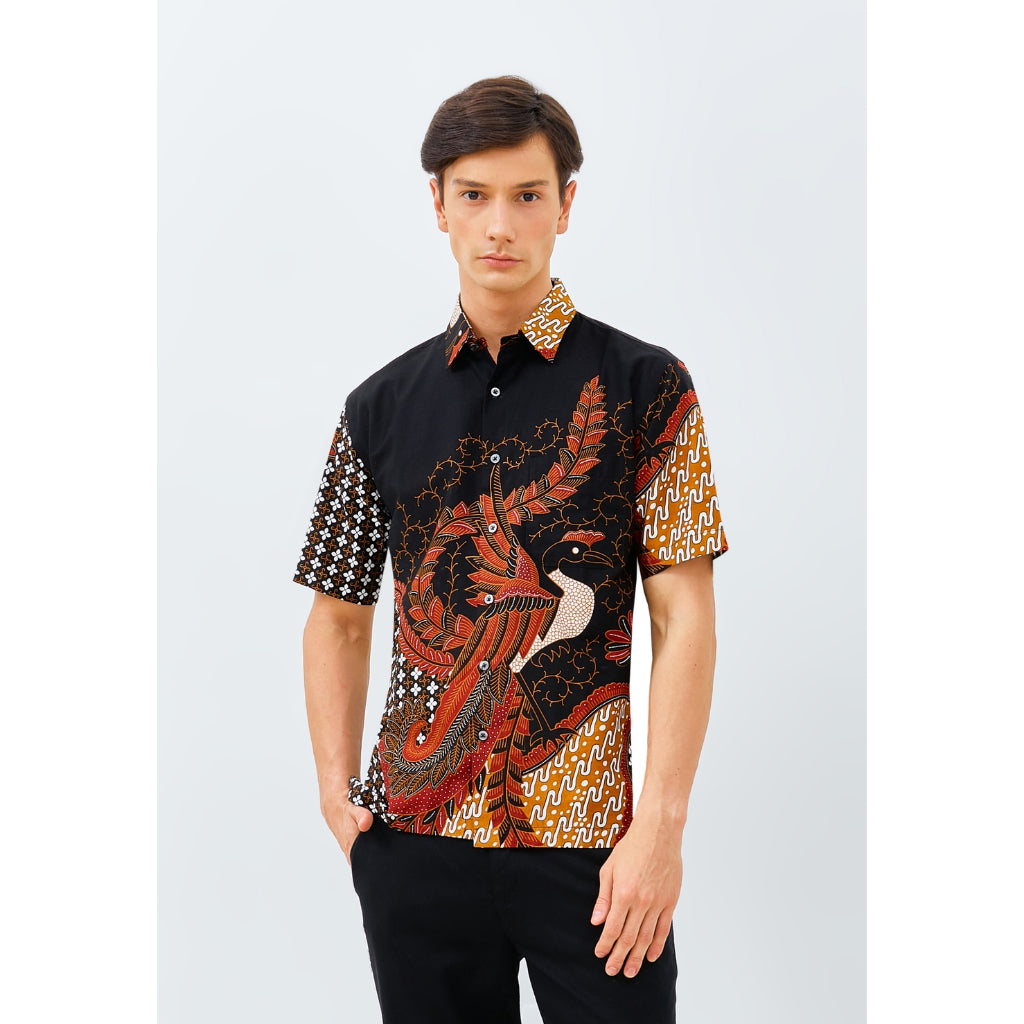 Odza Baju Kemeja Batik Lengan Pendek Regular Fit Pria Dewasa Modern Chandrakanta
