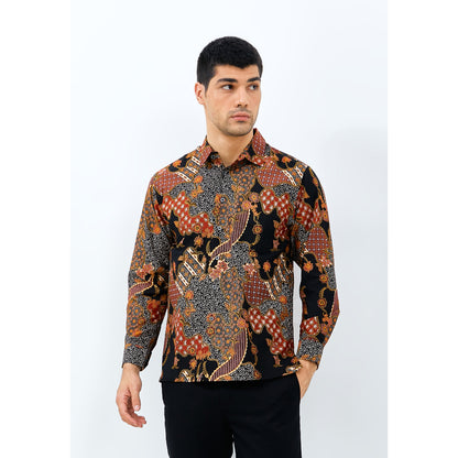 Odza Kemeja Batik Pria Lengan Panjang Modern Regular Hansapura
