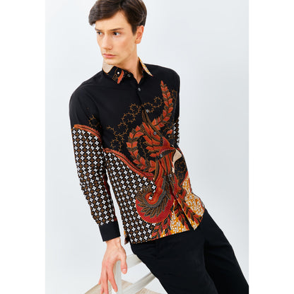 Odza Kemeja Batik Pria Regular Fit Lengan Panjang Katun Premium Baju Kerja Kondangan - Bagaspati