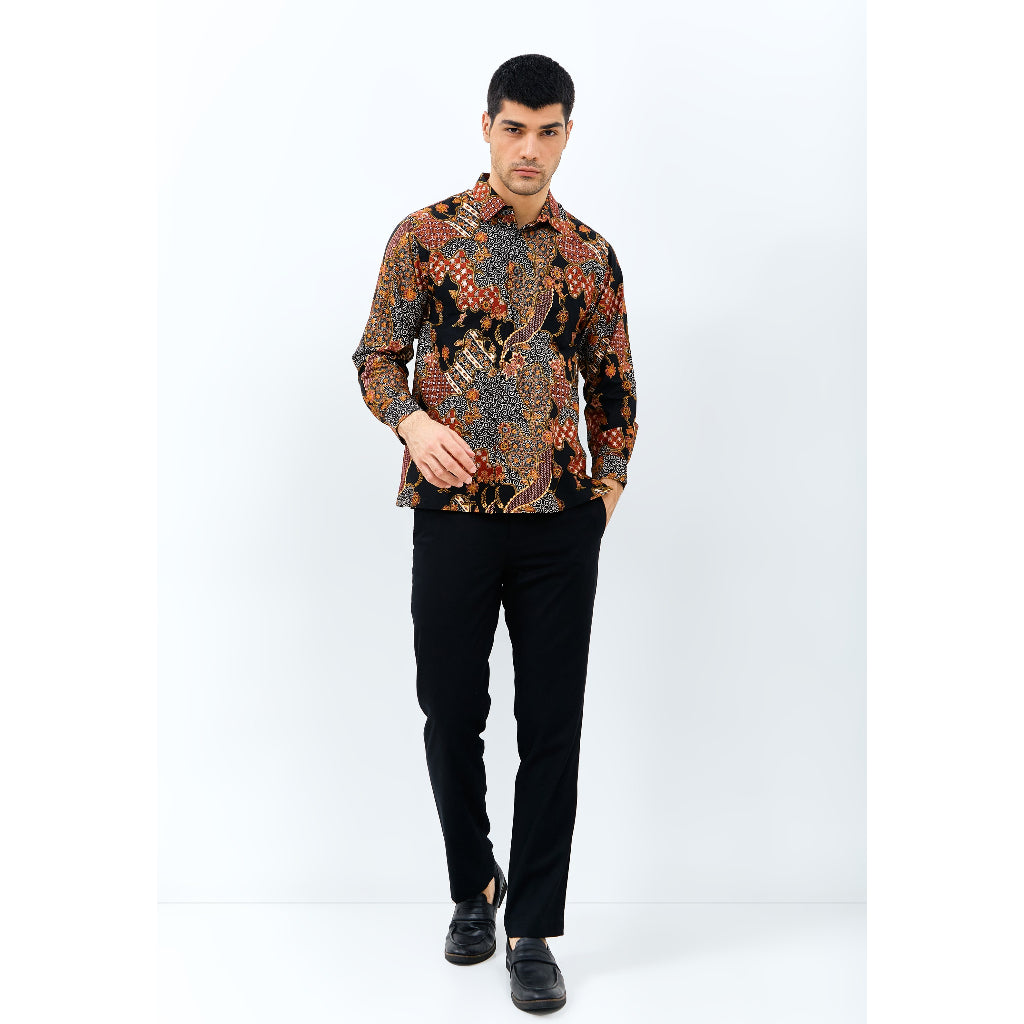 Odza Kemeja Batik Pria Lengan Panjang Modern Regular Hansapura