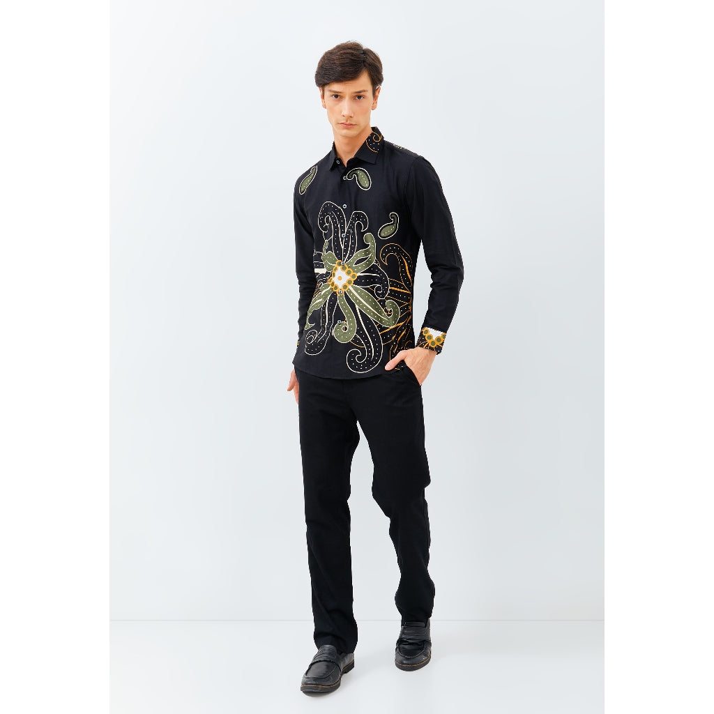 Odza Kemeja Batik Slimfit Lengan Panjang Pria Regular Fit Arsyanendra