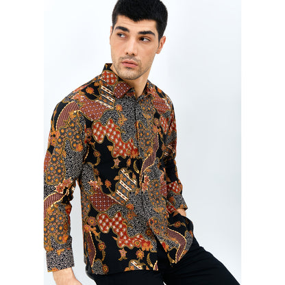 Odza Kemeja Batik Pria Lengan Panjang Modern Regular Hansapura