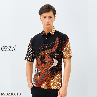 Odza Baju Kemeja Batik Lengan Pendek Regular Fit Pria Dewasa Modern Chandrakanta