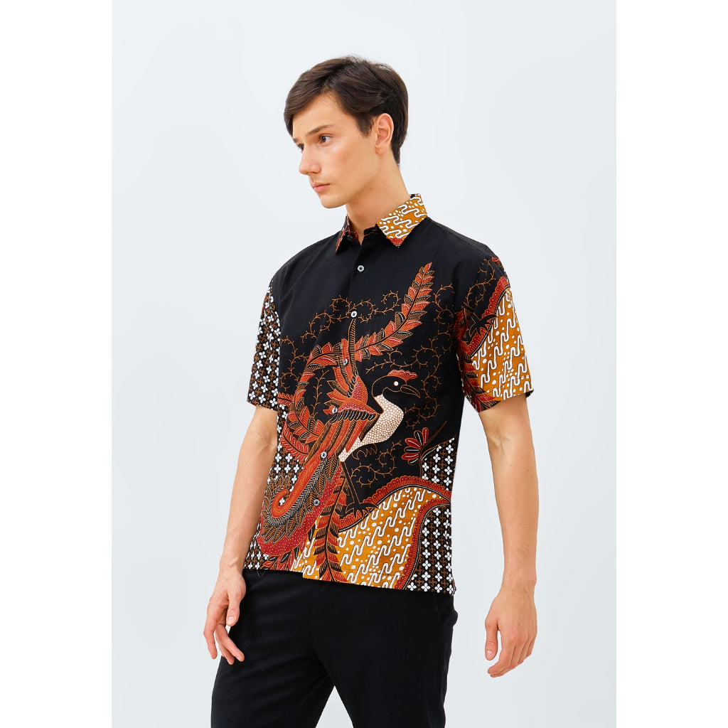 Odza Baju Kemeja Batik Lengan Pendek Regular Fit Pria Dewasa Modern Chandrakanta