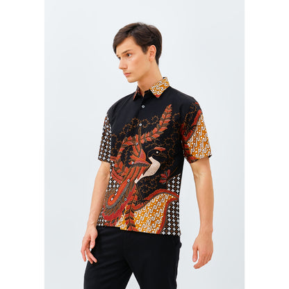 Odza Baju Kemeja Batik Lengan Pendek Regular Fit Pria Dewasa Modern Chandrakanta