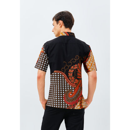 Odza Baju Kemeja Batik Lengan Pendek Regular Fit Pria Dewasa Modern Chandrakanta