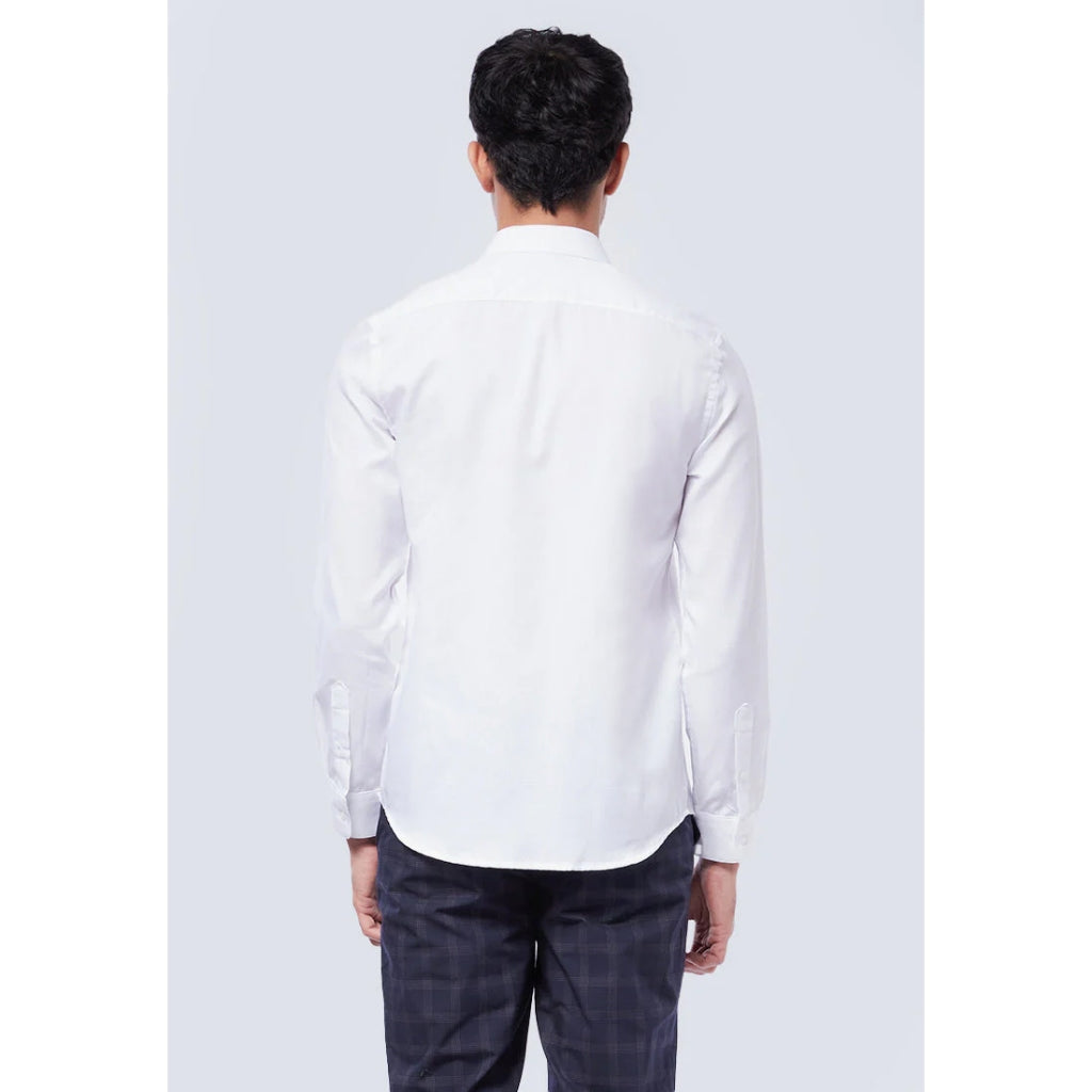 Odza Kemeja Putih Polos Lengan Panjang Pria Formal Slim Fit