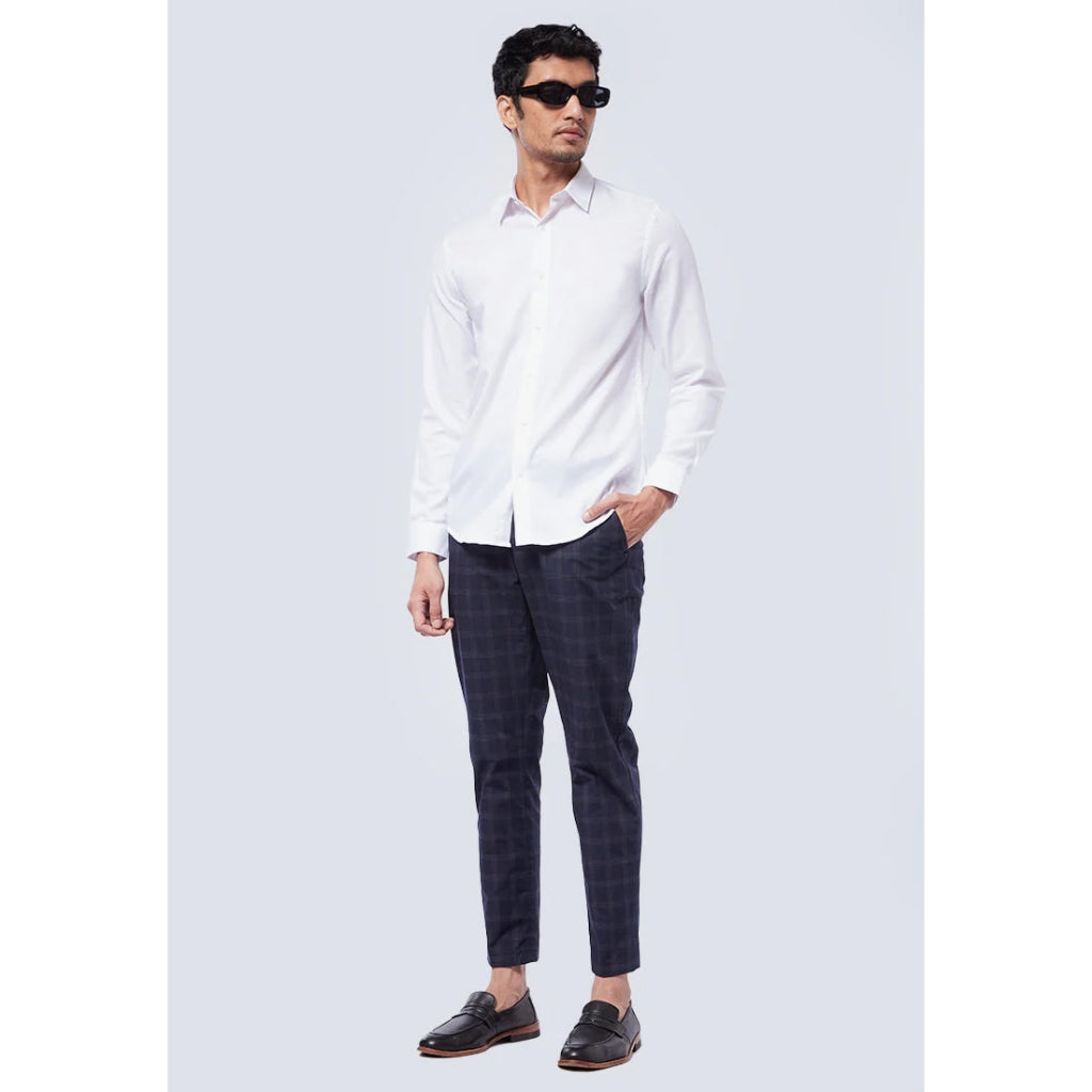 Odza Kemeja Putih Polos Lengan Panjang Pria Formal Slim Fit
