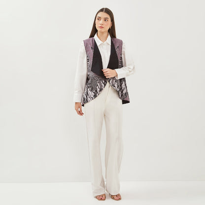 Odza Atasan Vest Batik Outer Baju Rompi Wanita Kombinasi All size Parama