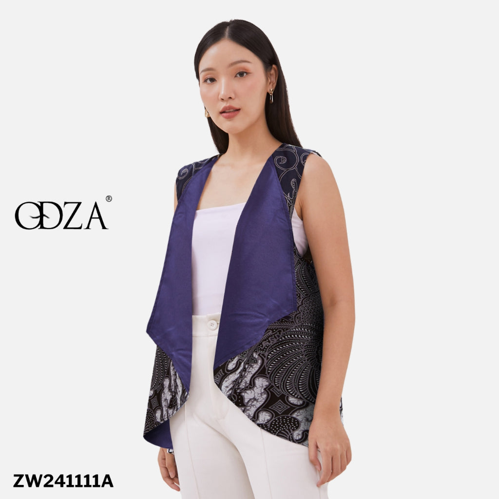 Odza Atasan Vest Batik Outer Baju Rompi Wanita Kombinasi All size Parama