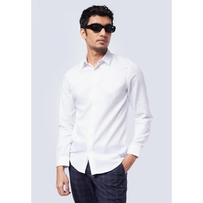 Odza Kemeja Putih Polos Lengan Panjang Pria Formal Slim Fit