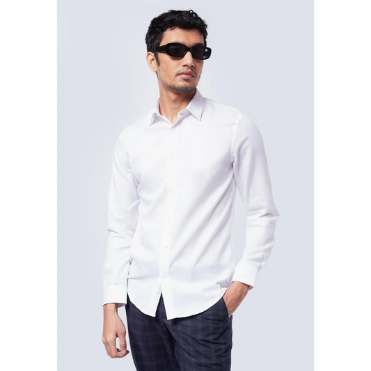 Odza Kemeja Putih Polos Lengan Panjang Pria Formal Slim Fit