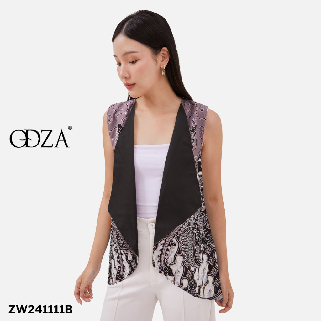 Odza Atasan Vest Batik Outer Baju Rompi Wanita Kombinasi All size Parama