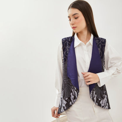 Odza Baju Luaran Atasan Rompi Vest Batik Outer Wanita Bolak Balik All Size Chloe