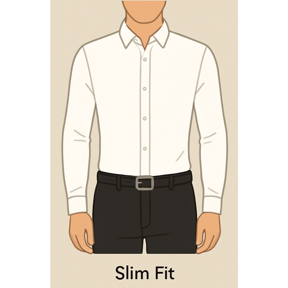 Odza Kemeja Putih Polos Lengan Panjang Pria Formal Slim Fit