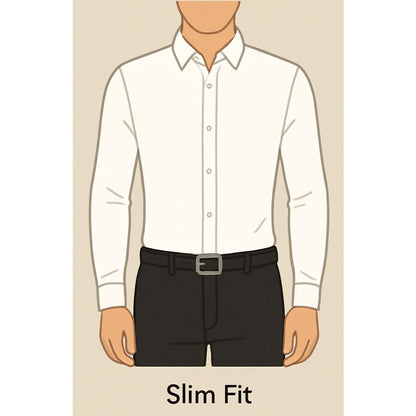 Odza Kemeja Putih Polos Lengan Panjang Pria Formal Slim Fit