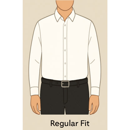 Odza Kemeja Putih Polos Lengan Panjang Pria Formal Slim Fit