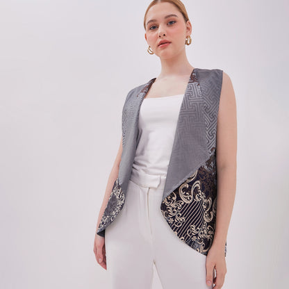 Odza Baju Atasan Kemeja Batik Pria Modern Slim Fit Solo Lengan Panjang Jumbo Didikia