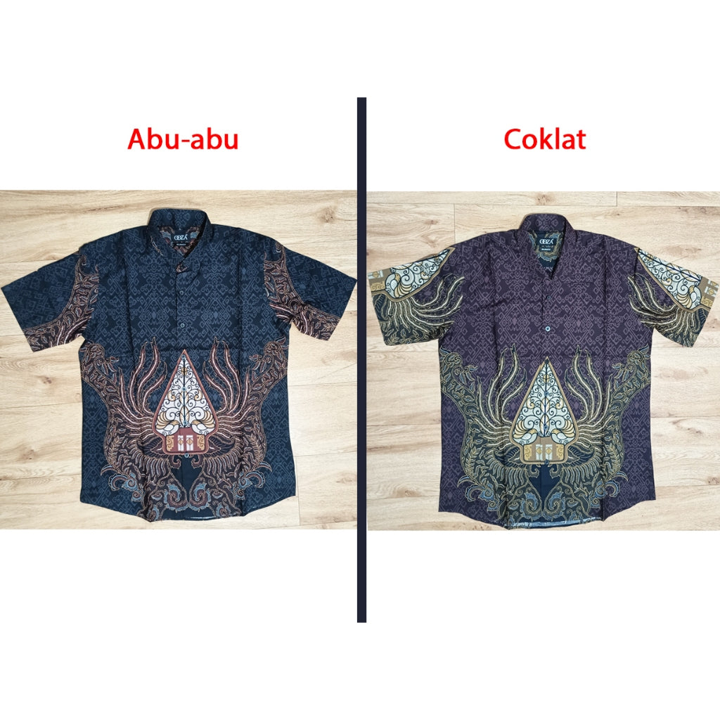 Odza Kemeja Batik Pria Lengan Pendek Slim Fit Regular Jumbo Modern Azmatex