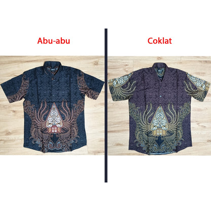 Odza Kemeja Batik Pria Lengan Pendek Slim Fit Regular Jumbo Modern Azmatex