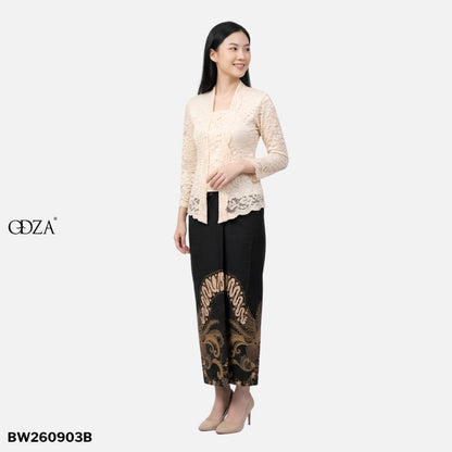 Odza Rok Lilit Batik Wanita Panjang Allsize Bawahan Kebaya Kondangan Wisuda Katun Premium Dutiara Biru Hitam