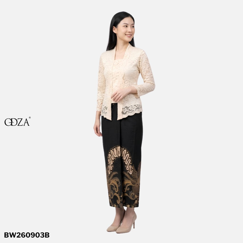 Odza Rok Lilit Batik Wanita Panjang Allsize Bawahan Kebaya Kondangan Wisuda Katun Premium Renatisa Hitam Biru