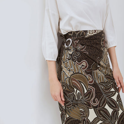 Odza Rok Lilit Batik Wanita Panjang Bawahan Kebaya Modern Kondangan Wisuda Daramatsa Ring Gesper
