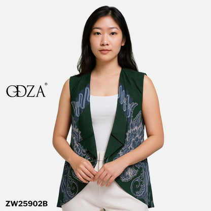 Odza Baju Luaran Atasan Rompi Vest Batik Outer Wanita Bolak Balik All Size Chloe