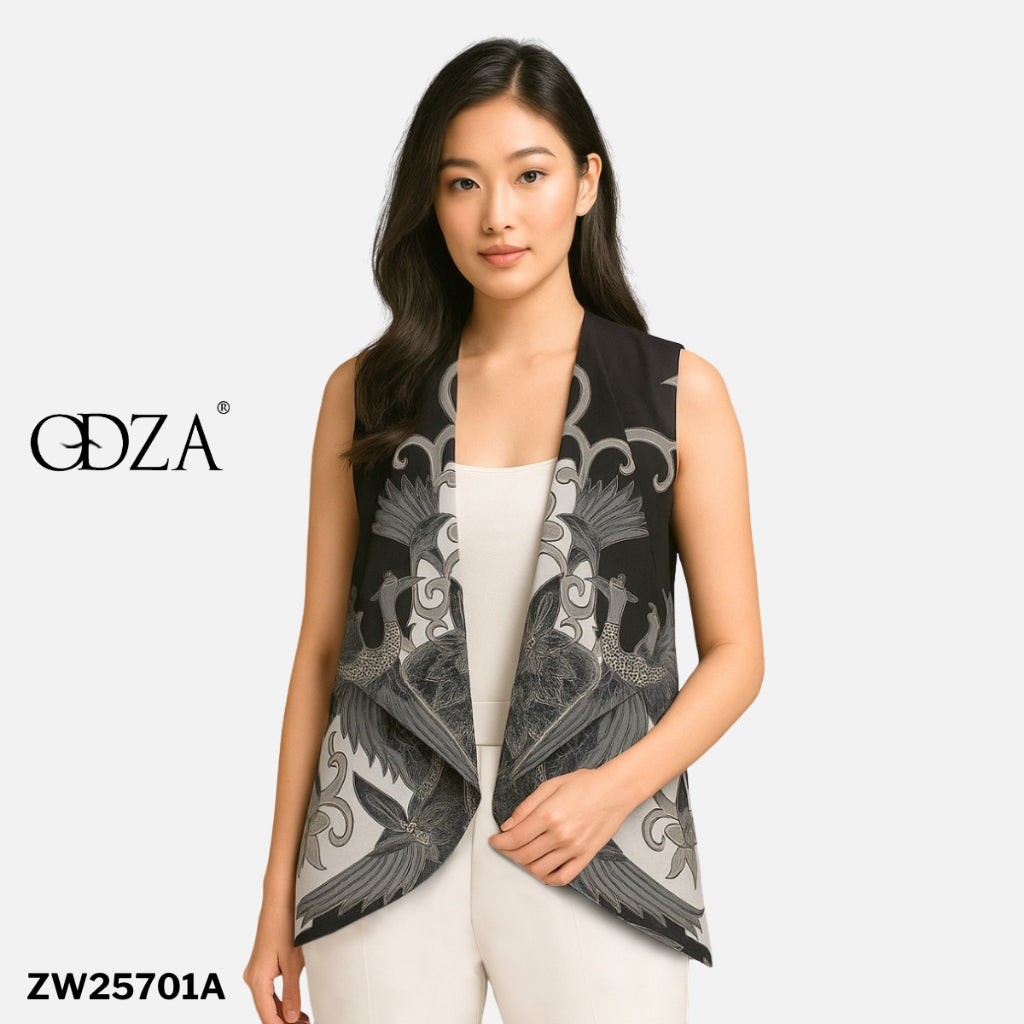 Odza Baju Luaran Atasan Rompi Vest Batik Outer Wanita Bolak Balik All Size Chloe