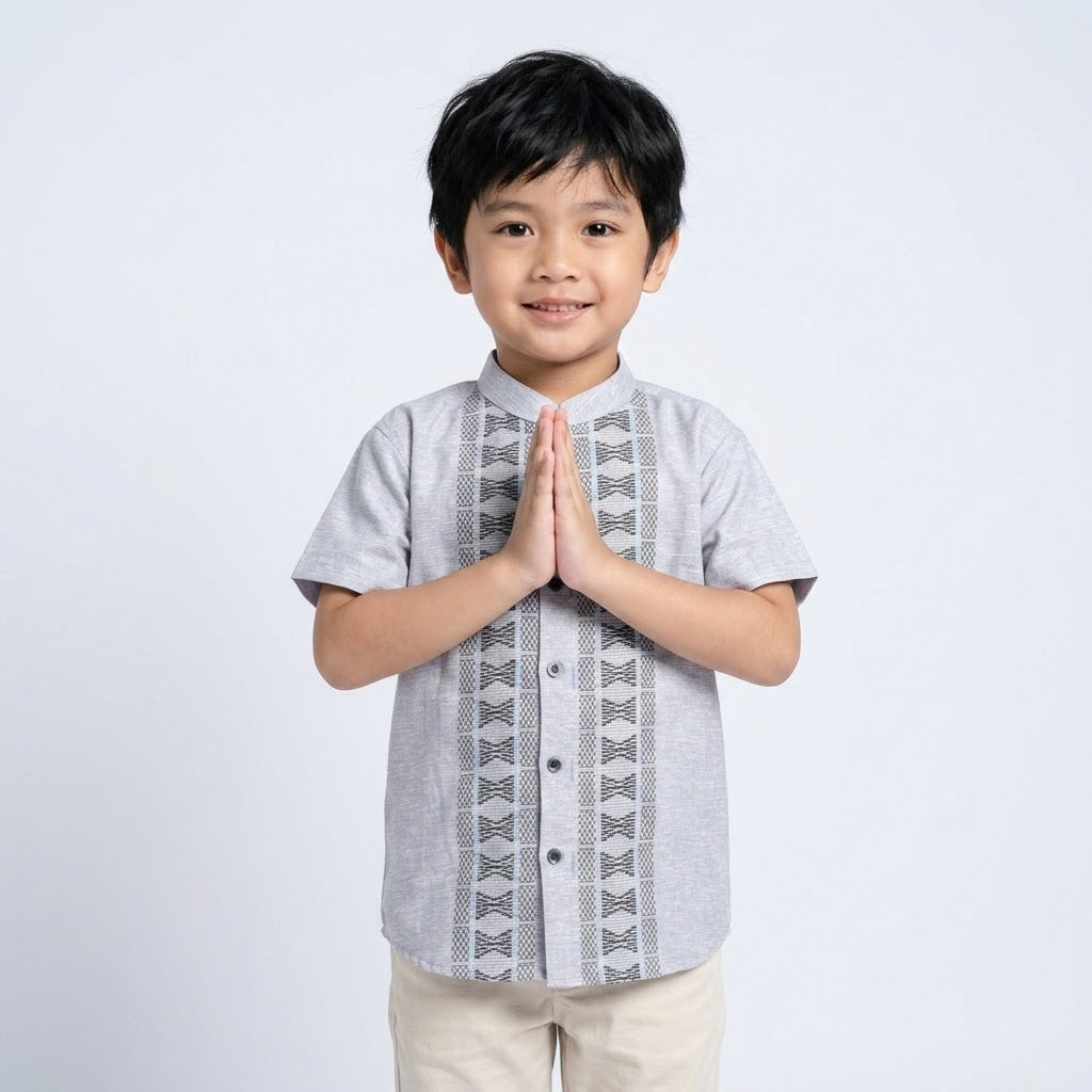 Odza Baju Koko Anak Cowok Lengan Pendek 2-12 Tahun Alvaro Abu