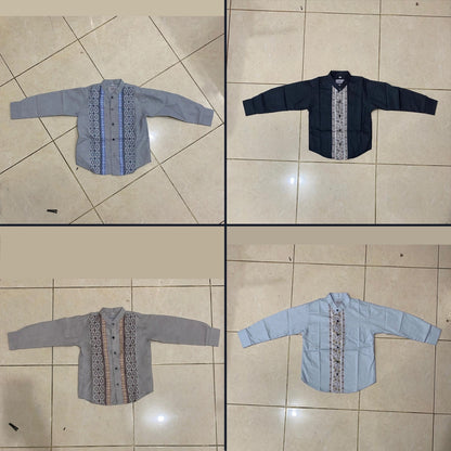 Odza Baju Koko Anak Laki-laki Lengan Panjang Kerah Shanghai Kemeja Muslim Cowok Keyvan 2-12 Tahun