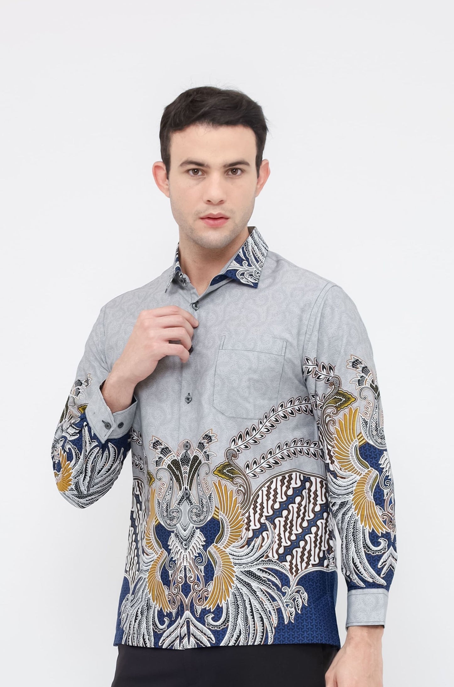 Odza Batik REGULAR FIT Kemeja Pria Lengan Panjang Ansawira