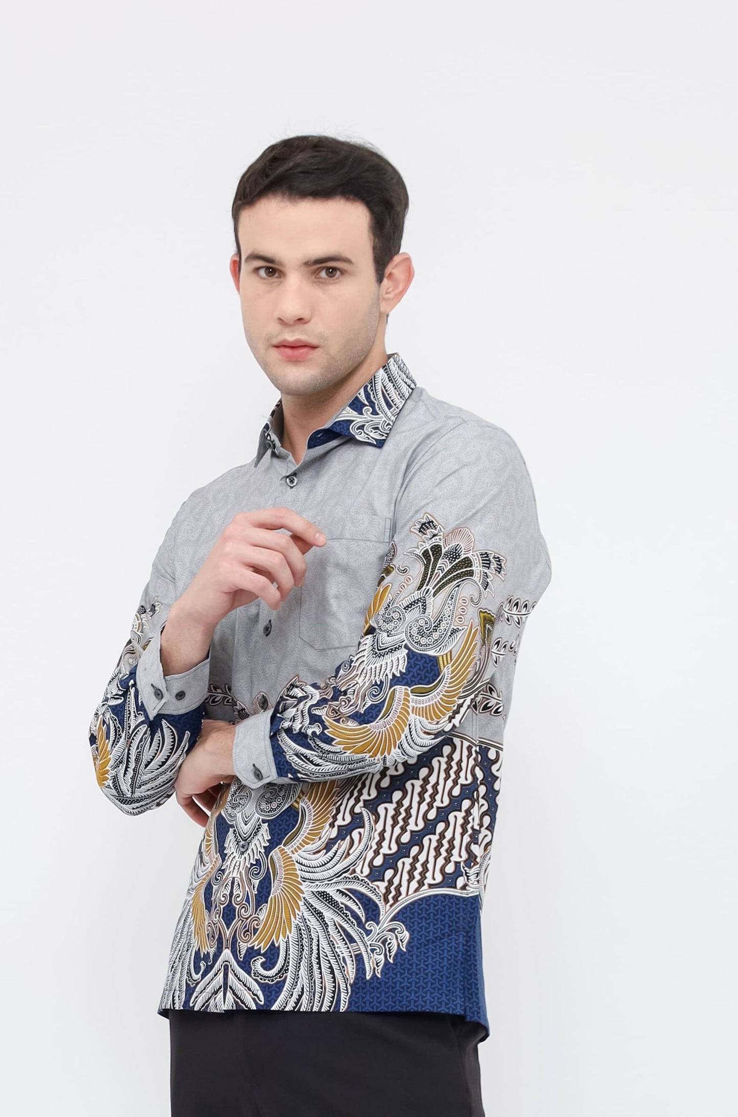 Odza Batik REGULAR FIT Kemeja Pria Lengan Panjang Ansawira