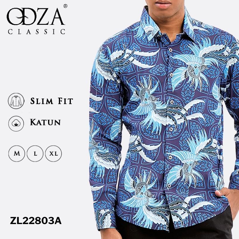 Odza Classic Kemeja Batik Slimfit Modern Pria Lengan Panjang Ayudisha