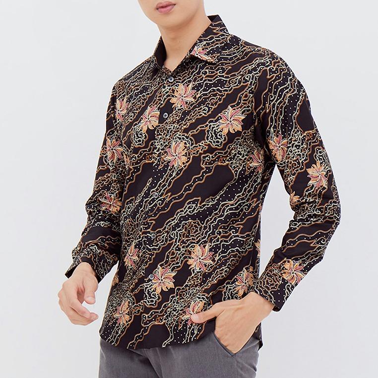 Odza Classic Kemeja Batik Lengan Panjang Slim Fit Ansara