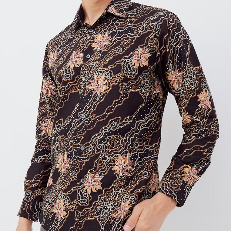 Odza Classic Kemeja Batik Lengan Panjang Slim Fit Ansara