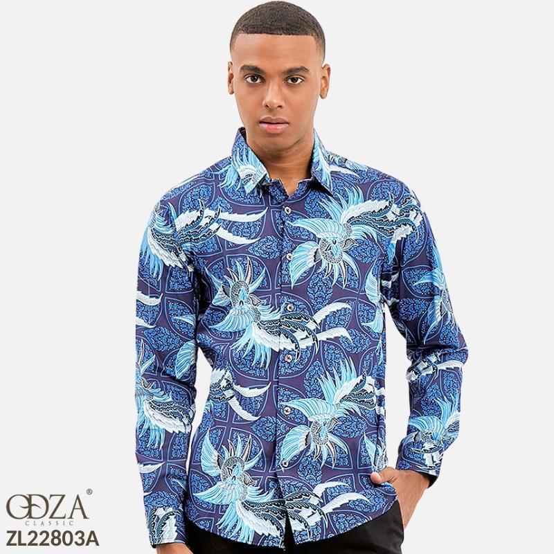 Odza Classic Kemeja Batik Slimfit Modern Pria Lengan Panjang Ayudisha