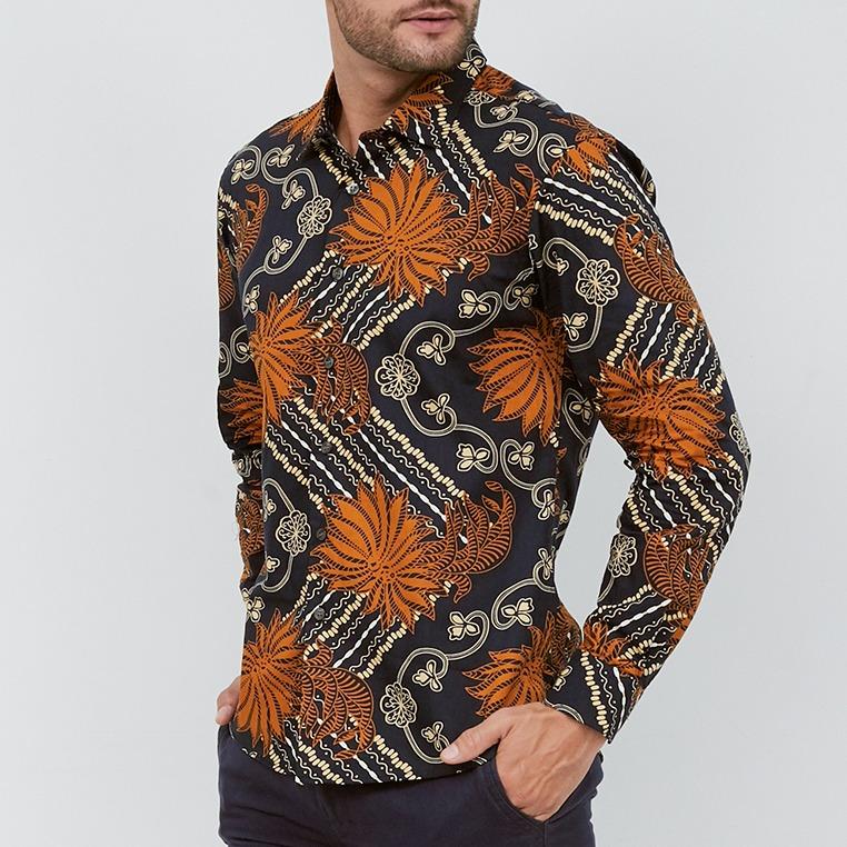 Odza Classic Kemeja Batik Lengan Panjang Slim Fit Alikazi