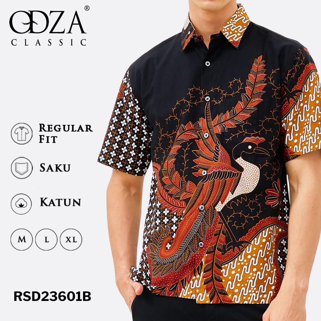 Odza Baju Kemeja Batik Lengan Pendek Regular Fit Pria Dewasa Modern Chandrakanta