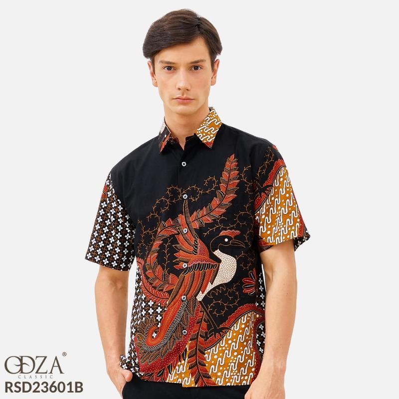 Odza Baju Kemeja Batik Lengan Pendek Regular Fit Pria Dewasa Modern Chandrakanta