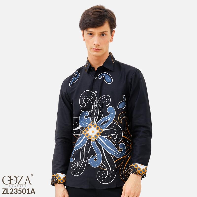 Odza Classic Kemeja Batik Slimfit Pria Lengan Panjang Adiyaksa