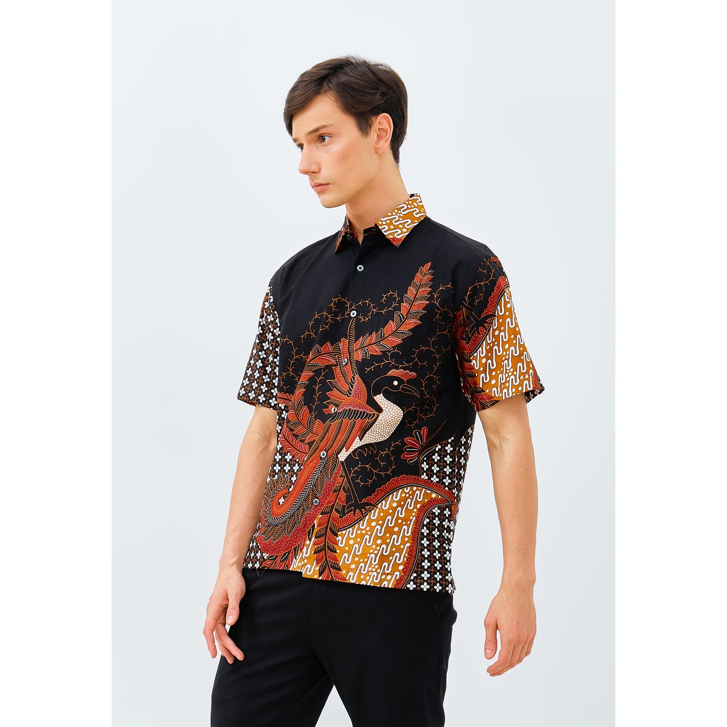 Odza Baju Kemeja Batik Lengan Pendek Regular Fit Pria Dewasa Modern Chandrakanta