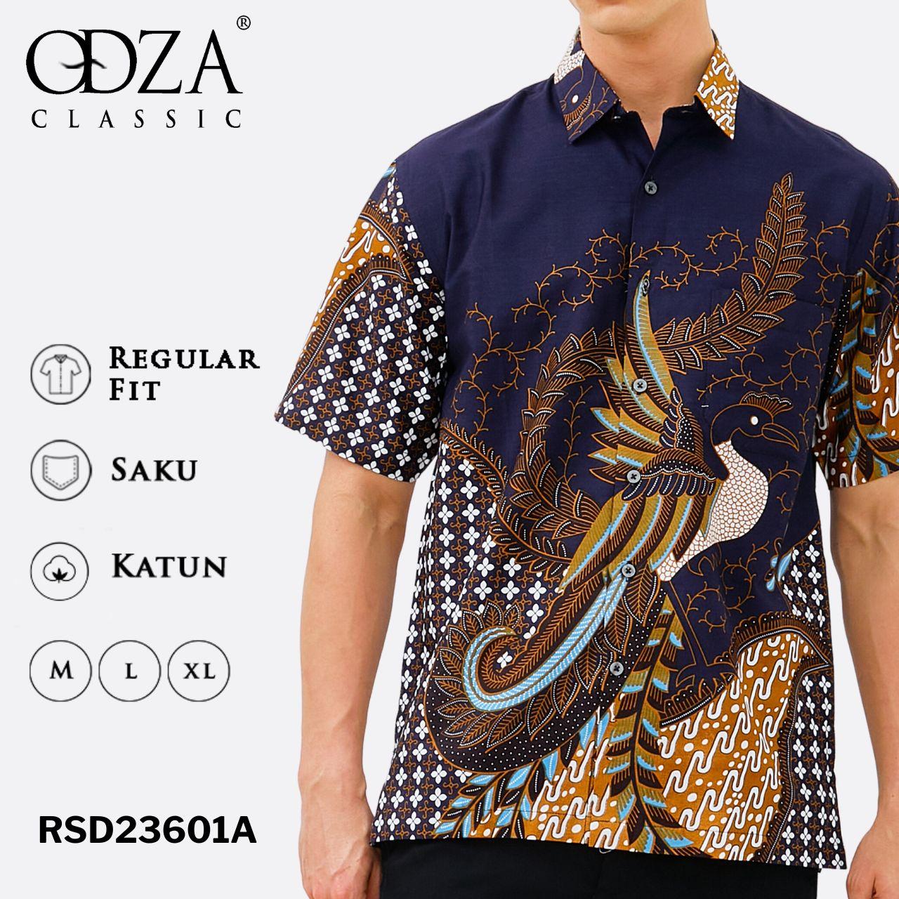 Odza Classic Kemeja Batik Lengan Pendek Pria REGULAR FIT Bhalendra