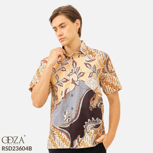 ODZA Batik Regular Fit Kemeja Lengan Pendek Pria Batiras